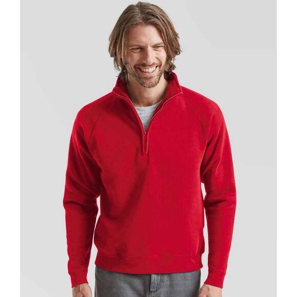 Fruit of the Loom MensPolycotton Sweatshirt / Red